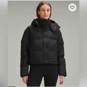 Lululemon Wunder Puff Cropped Jacket Size 8 Black